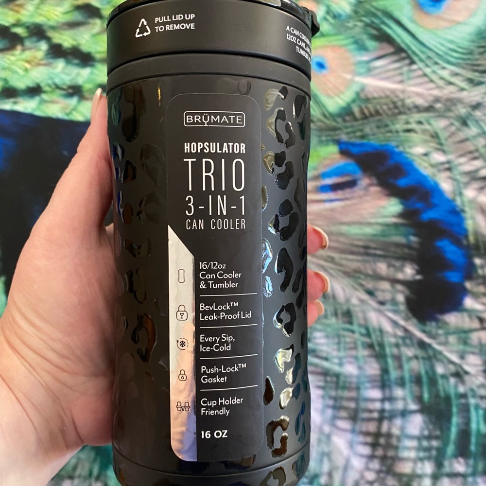 Brumate Onyx Leopard 16oz Hopsulator Trio 3-in-1 Can Cooler